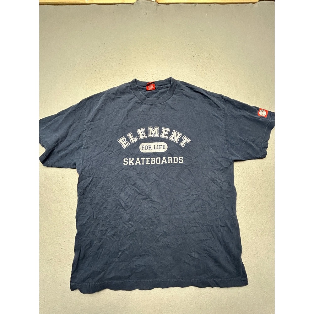 Element Skateboards T Shirt 100% Cotton Navy Blue XL Mens
